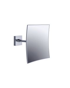 Spiegel 1095.001.07 Square Wall Mounted Flexible Arm Magnifying Makeup Mirror in Polished Chrome, 3x Magnification