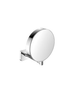 Spiegel 1095.001.14 Round Wall Mounted Flexible Arm Double Sided Magnifying Makeup Mirror in Polished Chrome, 7x/3x Magnification