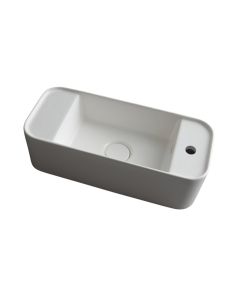 Mood GE 50L Rectangular Ceramic Vessel or Wall Mounted Bathroom Sink, 19.9"