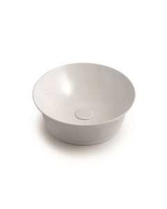 Mood ID 42R Round Ceramic Vessel Bathroom Sink, 16.5"