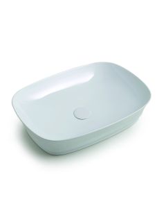 Mood ID 60.43 Rectangular Ceramic Vessel Bathroom Sink, 23.6"