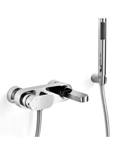 Muci 54247 Single Lever Bath Mixer in Polished Chrome, Includes Hand Shower and Rough-in Valve