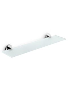 Napie 5376-78 Wall Mounted Frosted Glass Bathroom Shelf, Polished Chrome