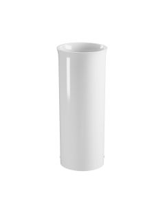 New Yorker 5645 Ceramic Pedestal Bathroom Sink in Gloss White, 35.0"