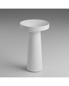 Occhio FS Round Ceramic Freestanding Bathroom Sink, 33.9"