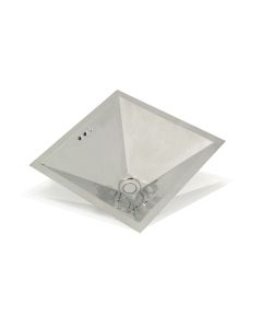 WSBC 0570 Small Square Metal Undermount Bathroom Sink, 13.8"
