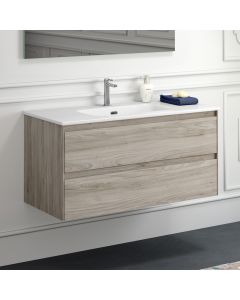 Perla C100 Wall Mounted / Floating Bathroom Vanity, Includes Integrated Ceramic Sink, 40.0"