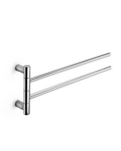 Picola 5265 Double Swivel Towel Bar in Polished Chrome, 15.7"