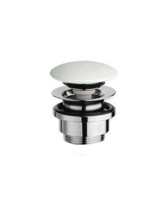 PIL 100 Ceramic Pop-up Drain in White