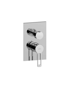 Ringo 018 Concealed Two Outlet Shower Faucet in Polished Chrome, Includes Rough-in Valve and Trim