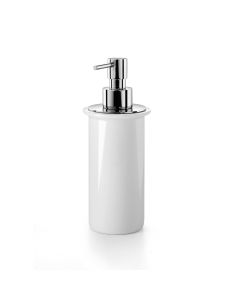 Saon 55006 Freestanding Ceramic Soap Dispenser, Polished Chrome Pump
