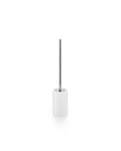 Skoati 50203.09 Freestanding Toilet Brush Holder in Polished Stainless Steel, Ceramic Holder