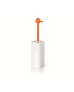 Skoati 5022.15 Freestanding Toilet Brush Holder in Orange, Ceramic Holder