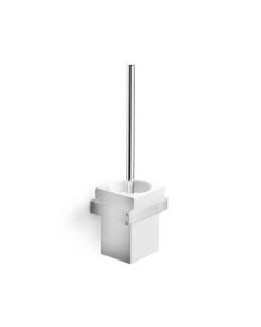 Skuara 52805.09 Wall Mounted Toilet Brush Holder in Polished Chrome, Ceramic Holder