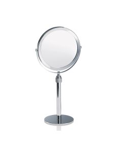 Smile 130 Round Freestanding Double Sided Magnifying Makeup Mirror, 5x/1x Magnification