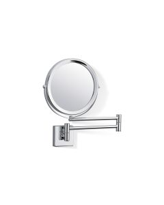 Smile 282 Round Wall Mounted Double Sided Magnifying Makeup Mirror in Polished Chrome, 5x/1x Magnification