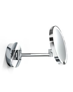 Smile 91-92 Round Wall Mounted LED Lighted Magnifying Mirror, Face Sensor, 5x Magnification