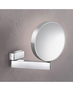 Spiegel 1095.001.17 Round Wall Mounted Double Sided Magnifying Makeup Mirror in Polished Chrome, 7x/3x Magnification