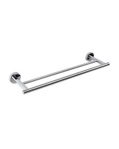 Styl A6019C Double Towel Bar in Polished Stainless Steel and Brushed Stainless Steel, 25.7"