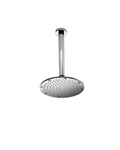 Supioni 53811 Round Ceiling Mounted Shower Head in Polished Chrome, 9.1"