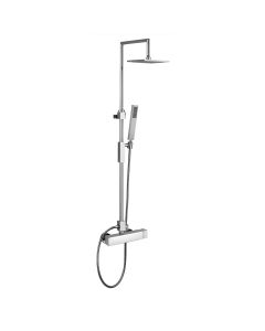Syno Plus ZCOL 620 Shower System in Polished Chrome, Includes Shower Head, Hand Shower, Slide Bar, and Rough-in Valve