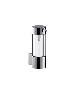 System 3521.001.00 Wall Mounted Clear Crystal Glass Soap Dispenser, Polished Chrome Pump