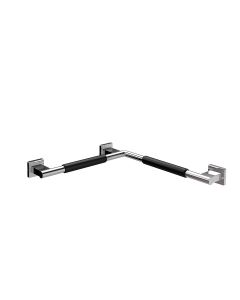 System 3570.212.05 Corner Grab Bar in Polished Chrome, 19.6", with Anti-slip Covering