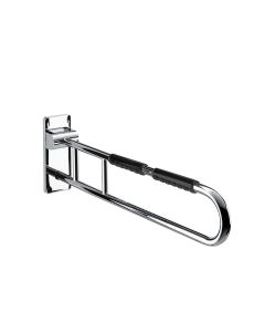 System 3585.212.85 Flip-up Hinged Grab Bar in Polished Chrome, 33.5", with Anti-slip Covering