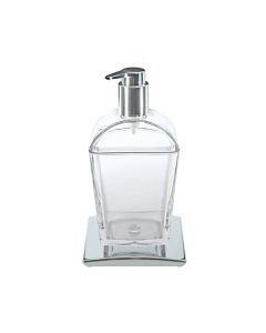 Tilda 5757 Freestanding Transparent Soap Dispenser, Polished Chrome Pump