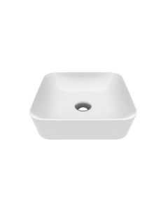Ultra 040 Square Ceramic Vessel Bathroom Sink, 15.7"