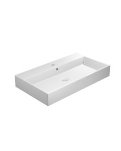 Unlimited 80 Modern Rectangular ADA Compliant Vessel or Wall Mounted Bathroom Sink, 31.5"