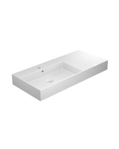 Unlimited LE100 Modern Rectangular ADA Compliant Vessel or Wall Mounted Bathroom Sink, 39.4"