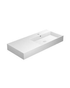 Unlimited RT100 Modern Rectangular ADA Compliant Vessel or Wall Mounted Bathroom Sink, 39.4"
