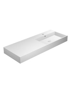 Unlimited RT120 Modern Rectangular ADA Compliant Vessel or Wall Mounted Bathroom Sink, 47.2"