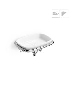 Venessia 52902 Wall Mounted Ceramic Soap Dish with Holder