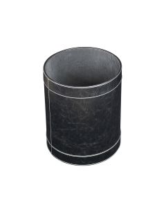 Vintage 2403 Leather Bathroom Wastebasket in Black