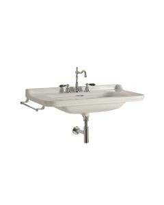 Waldorf 4142 Classical Ceramic Wall Mounted Bathroom Sink, 39.4"