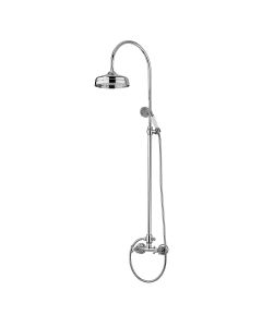 ZCOL 000 Shower System in Polished Chrome, Includes Shower Head, Hand Shower, Slide Bar, and Rough-in Valve