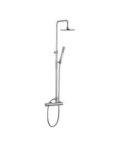 ZCOL 601 Shower System in Polished Chrome, Includes Shower Head, Hand Shower, Slide Bar, and Rough-in Valve