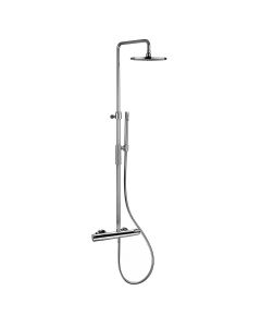 ZCOL 646K Shower System in Polished Chrome, Includes Shower Head, Hand Shower, Slide Bar, and Rough-in Valve