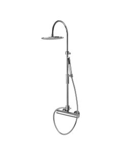 ZCOL 709K Shower System in Polished Chrome, Includes Shower Head, Hand Shower, Slide Bar, and Rough-in Valve