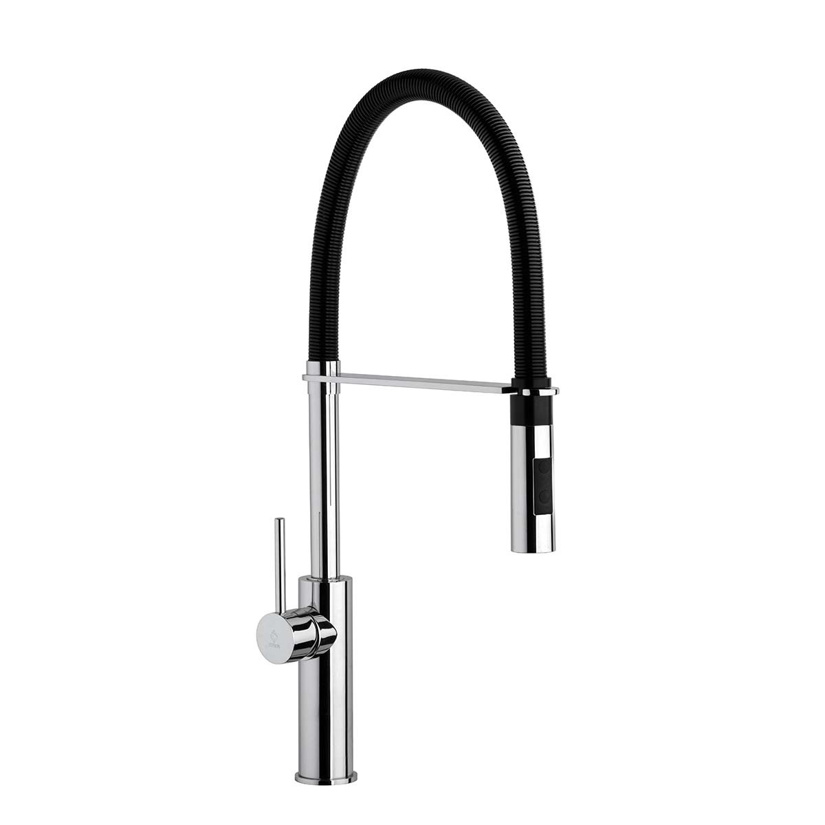 WS Bath Collections Light Kitchen Faucet With Dual Spray In
