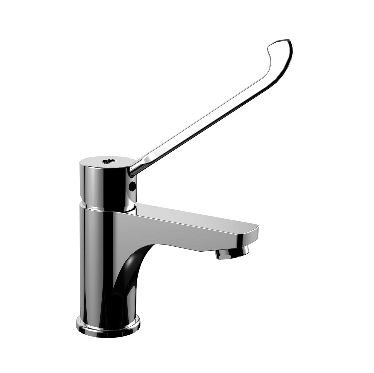WS Bath Collections Red 300 Bathroom Faucet With Long Lever Modo
