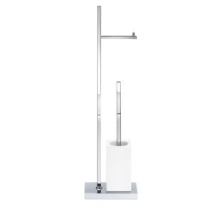 DW 6710 Freestanding Toilet Paper Holder and Toilet Brush Set in Polished Chrome