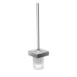 Liaison 1815.001.01 Wall Mounted Toilet Brush Holder in Polished Chrome, Satin Crystal Holder