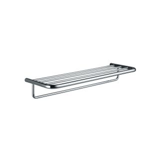 Mundo 3368.001.60 Towel Rack with Integrated Towel Bar in Polished Chrome, 23.6"