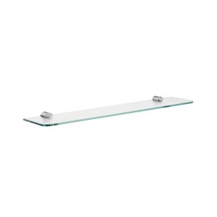 Rondo2 4510.001.60 Wall Mounted Clear Crystal Glass Bathroom Shelf, Polished Chrome, 23.6"