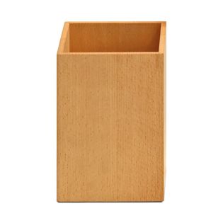 DW WO PK Wood Bathroom Wastebasket