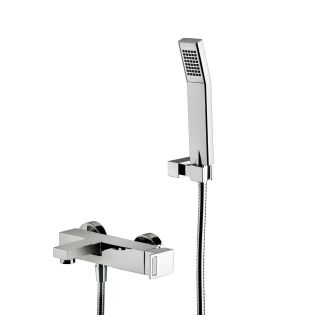 Effe EF 023 Shower System in Polished Chrome, Includes Hand Shower and Rough-in Valve