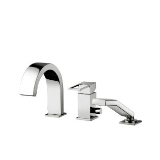 Effe EF 040 Deck Mounted Tub Filler in Polished Chrome, Includes Hand Shower